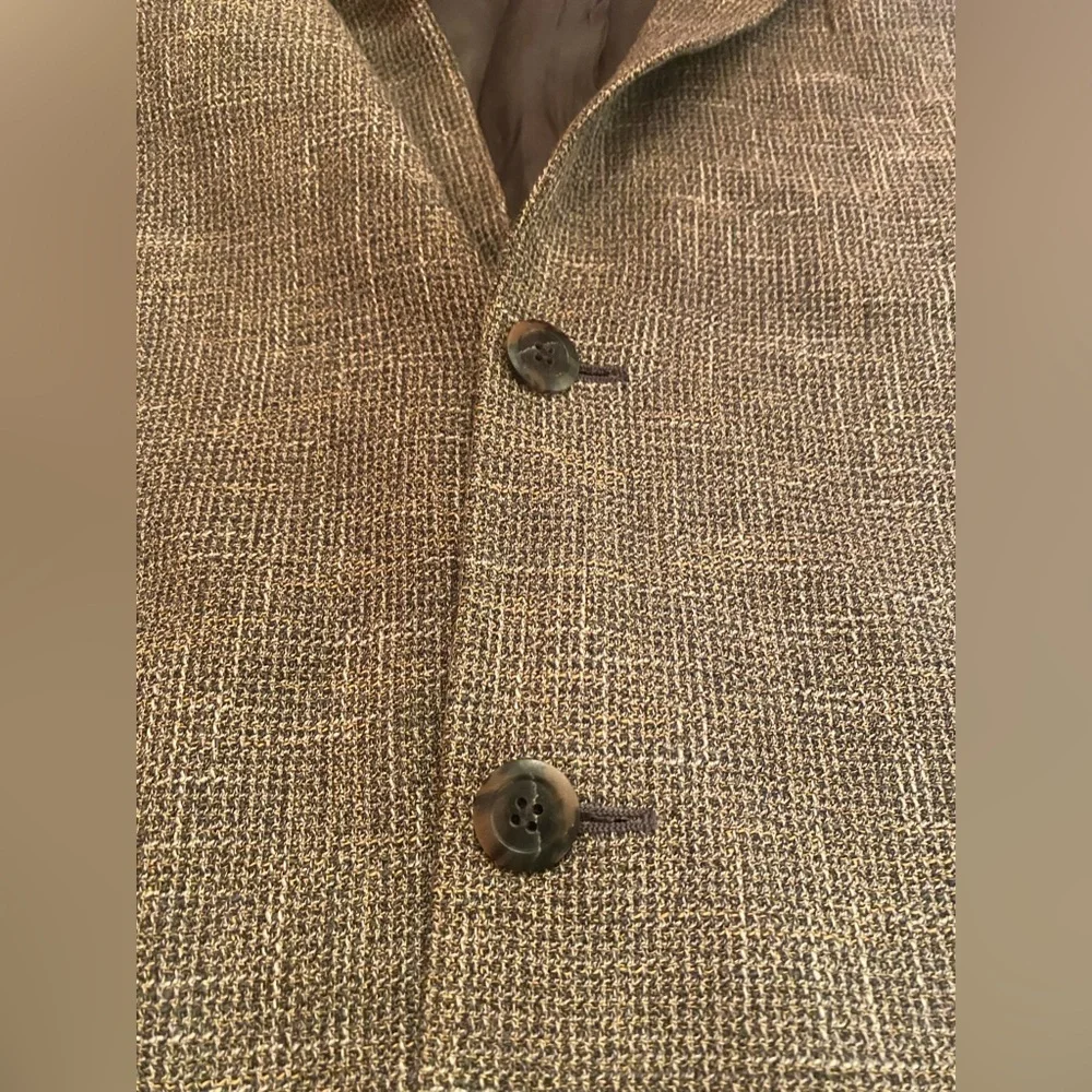 Pronto Uomo Calvino Vitale Men's Dress Jacket Made in Italy Wool‎ Cotton Size 43